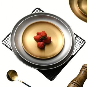 Stainless Steel Serving Platter Dinnerware <b>BBQ</b> <b>Tray</b> Restaurant Plates Dishes Fruit Plates for Wedding Parties Use - Product Image 3