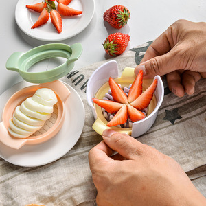 Accesorios de Cocina, Cortador de Fresas 3 <span class=keywords><strong>en</strong></span> 1, Cortador de Huevos, Apto para Lavavajillas y <span class=keywords><strong>Microondas</strong></span>, Portátil - Product Image 4