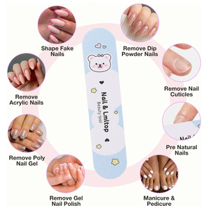 Kit de limas de uñas para niños al por mayor con diseños variados, tacto suave, doble cara y diseño adorable para uñas pequeñas. - Product Image 4