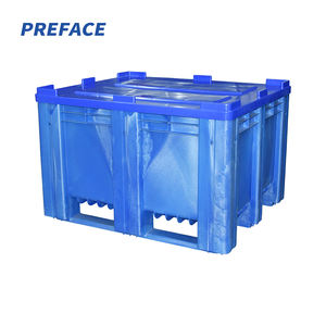 כלי טיפול בחומרי אריזה בכמויות גדולות, בעלות נמוכה, לייצוא, מותאם אישית, עמיד, מיכל משטחים מפלסטיק, קיבולת 1000 ק\\\"ג, 1 טון, דינמי - Product Image 6