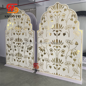 Nuevo y Elegante Fondo Personalizado para Bodas, Soporte para Fondo de Acrílico Dorado, Arco de PVC - Product Image 2