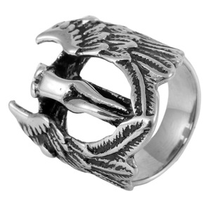 yunnique <b>Titanium</b> Steel Angel Wing <b>Ring</b> Unisex Fashion Jewelry Gift Stainless Steel Cross Shape Punk Style Retro Trendy Design - Product Image 5