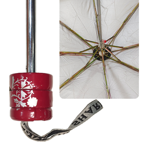 Parapluie compact robuste Red Chhaya pour hommes et femmes, parapluie pliant léger pour la pluie, en vente par les exportateurs - Product Image 3