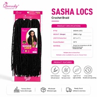 Perruques Butterfly Loc Crochet Dreadlocks en filament basse température, double trame, best-seller transfrontalier pour les Africaines