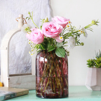 Vase en verre écaille de tortue fait à la main vintage antique violet léopard premium sentiment salon table à manger modèle décoration de maison