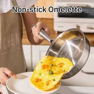 Nouvelle Arrivée Poêle à Frire Antiadhésive 30 cm en Acier Inoxydable Triple Couche 304 pour Cuisine - Product Image 4