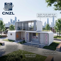 Maisonnette préfabriquée moderne en forme de cabane Apple pour l'extérieur, maison modulaire en conteneur avec fenêtres en verre trempé, structure stable