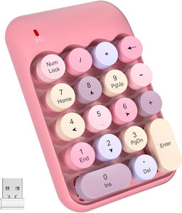 Mini Teclado Numérico Inalámbrico 2.4G Negro, Teclado Circular Externo USB para Contabilidad Financiera - Product Image 2