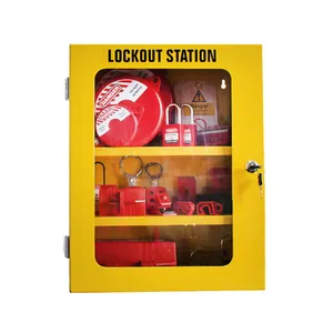 Staal Management Lockout Tagout Station Box, Hangslot Doos Metalen Lockout Station Loto Kast