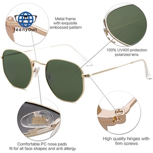 Lunettes <span class=keywords><strong>de</strong></span> soleil polarisées carrées Teenyoun 2023 Nouveauté pour hommes et femmes, verres <span class=keywords><strong>miroir</strong></span> polygonales <span class=keywords><strong>de</strong></span> haute qualité, personnalisables pour le cyclisme - Product Image 5