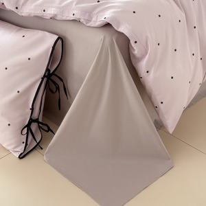Juego de Ropa de Cama con Estampado Digital de Puntos de Algodón, Funda de Almohada con Decoración de Lazo, Juego de Funda Nórdica - Product Image 6