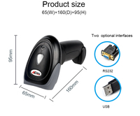 Lector de Códigos de Barras USB con Cable Edoo H41-22 de Alta Calidad, Lector de Códigos QR 1D 2D Portátil para Tiendas y Supermercados