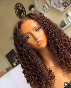 La mejor venta de peluca birmana profunda con cierre de encaje transparente 100% extensiones de cabello vietnamita sin enredos sin desprendimiento al por mayor - Product Image 5