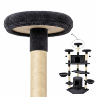 Arbre à chat de luxe multi-niveaux en sisal et peluche, avec double condo, triple perchoir et double panier, de la marque Manufacturer