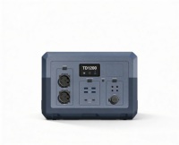 TD1200 1200W 1024Wh LiFePO4 Station-PD100W Generator Tenaga Surya 4 Soket AC MPPT Kompatibel Mobil Cadangan Darurat untuk Rumah Berkemah