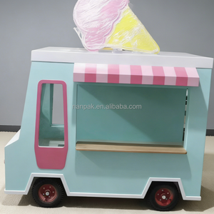 Camión <span class=keywords><strong>de</strong></span> Helados <span class=keywords><strong>de</strong></span> Juguete <span class=keywords><strong>de</strong></span> Madera para Niños, Equipo <span class=keywords><strong>de</strong></span> Juego Sensorial para Interiores, con Ruedas, para Cafeterías, Centros Comerciales y Alquiler para Fiestas - Product Image 4
