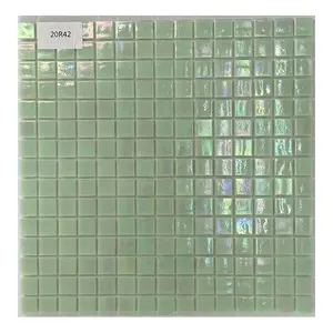 Mosaico cuadrado de cristal con espejo para piscina, mosaico de vidrio