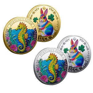 Moneda de la Suerte Maneki-Neko de Metal Plateado, La Fortuna Viene de Todas Partes, Recuerdo, Diseño Personalizado Gratuito, Regalo, Color Personalizado en 3D - Product Image 4