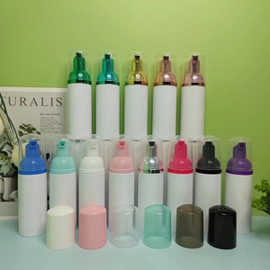 Bouteille en mousse plastique 30ml 40ml 50ml 60ml PET blanche transparente pour nettoyant visage, mousse de savon, flacons pompe avec couvercle doré - Product Image 5