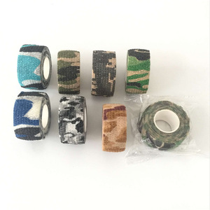 ผ้าพันแผลยืดหยุ่นลายพรางทหาร 2.5 ซม. X 4.5 ม. แบบมีกาวในตัว สำหรับอุปกรณ์บำบัดฟื้นฟูเทนนิส ใช้ทั่วไป - Product Image 5