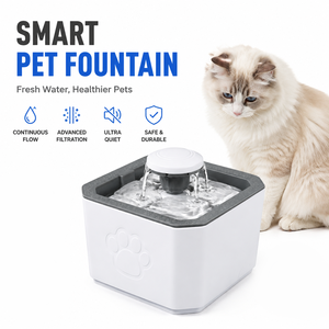 <span class=keywords><strong>Fontaine</strong></span> <span class=keywords><strong>à</strong></span> eau automatique pour animaux de compagnie ultra silencieuse professionnelle avec système de filtration en 4 étapes, distributeur d'eau pour chat alimenté par USB pour la maison - Product Image 1