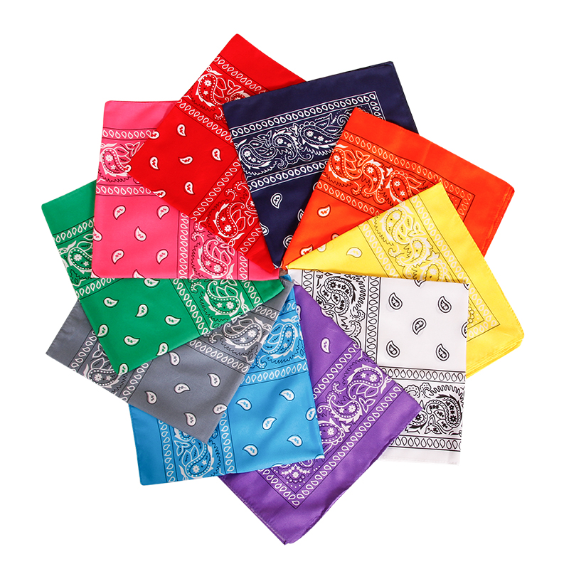 Бандана на заказ для мужчин и женщин, хлопковый платок с принтом и логотипом из полиэстера, с пейсли-принтом