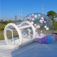 Grande tente transparente en PVC pour événement mariage, maison gonflable avec ballon, dôme gonflable pour fête d'enfants, maison à bulles avec souffleur