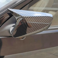 Couverture de miroir en corne de boeuf noir brillant imprimé carbone accessoires de voiture Kit de carrosserie Kit de décoration pour Elantra Avante 2011 2012 2013 2016