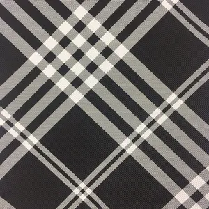 Blk & Wht check design faux vinyl A06-091 for bag and shoes leather material