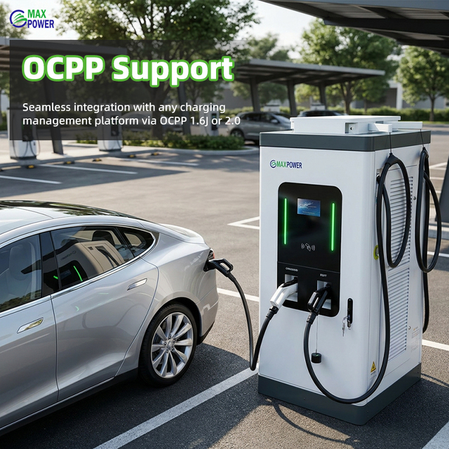 New High Power Commercial OCPP2.0 DC EV Charging Station with 4 Guns Floor Mounted