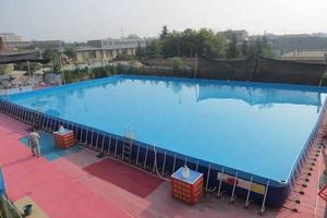 Piscines à cadre métallique en acier pour adultes et enfants, <span class=keywords><strong>piscine</strong></span> à bâche en PVC Portable, gonflable de barrière de Guangzhou - Product Image 6