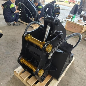 Pince <span class=keywords><strong>hydraulique</strong></span> compacte pour mini-excavatrice de 0,8 à 5 tonnes, pince de godet pour aménagement paysager, manutention de roches et de grumes, à souder, NM400 - Product Image 4