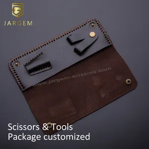 Professional Hair Scissors Case Genuine Leather Barber Scissors Bags OEM OBM Salon Tools Pouch