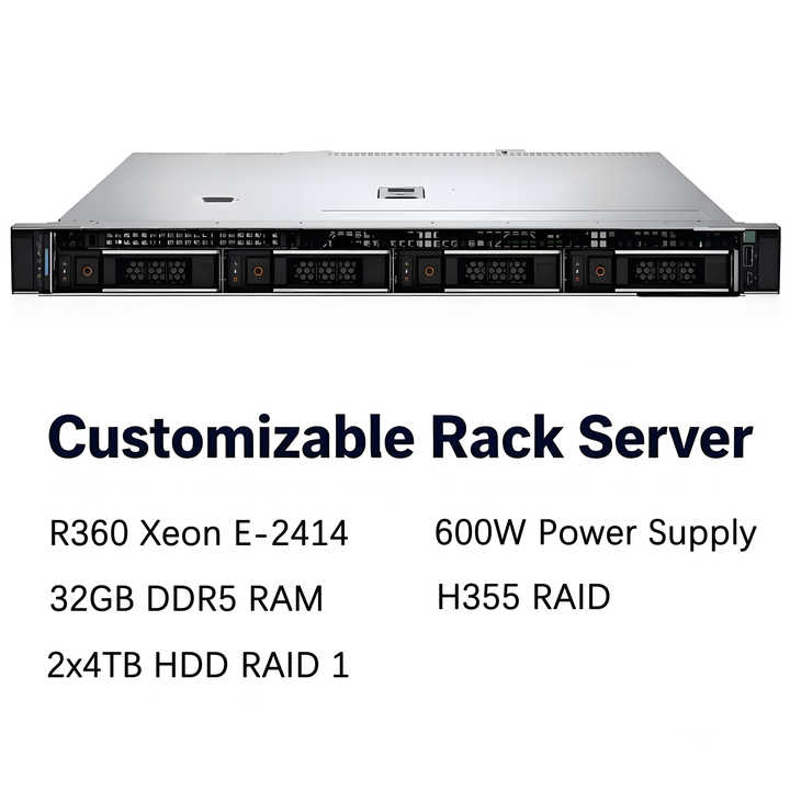 New for Dell PowerEdge R360 Xeon E-2414 32GB DDR5 8TB SATA Enterprise ...