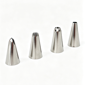 Ensemble de 4 embouts de décoration pour gâteaux # 10, 32, 70, 105. Matériau en acier inoxydable 304. Durable et adapté aux aliments - Product Image 5