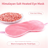 Masque oculaire chauffant au sel de l'Himalaya, compresse chaude et froide réutilisable pour soulager la fatigue oculaire, logo personnalisé disponible