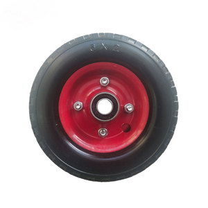 Highly Tear Resistant 220mm Small Rubber <strong>Wheels</strong> <strong>Trolley</strong> PU Foam <strong>Wheel</strong> <strong>for</strong> Material Handling Equipment Parts - Product Image 2
