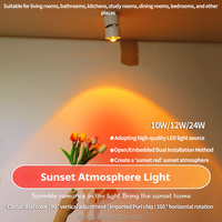 Lampu Sorot LED Modern Aluminium Permukaan Terpasang Dapat Disesuaikan COB IP44 CRI Tinggi 90 Garansi 3 Tahun untuk Dinding Latar Hotel