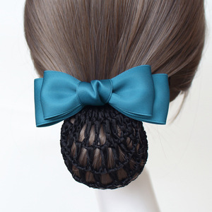 Filet <span class=keywords><strong>à</strong></span> cheveux professionnel ShanHai pour hôtesse de l'air, infirmière, femme de banque, avec nœud, accessoires pour cheveux, pince <span class=keywords><strong>à</strong></span> cheveux, serre-tête - Product Image 4