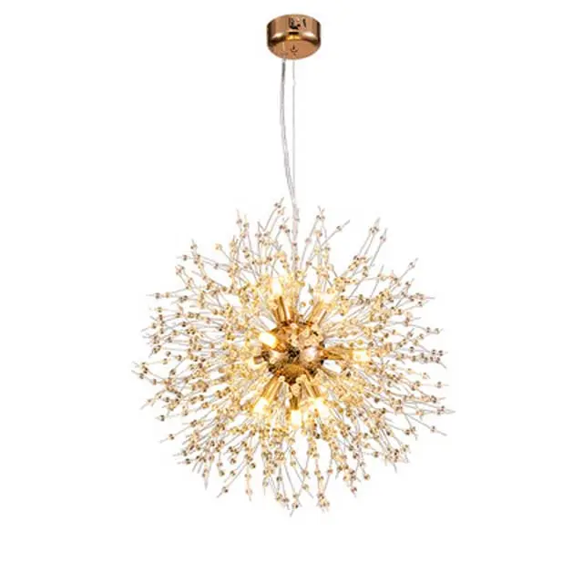 Chuse Nordic modern Crystal dandelion chandelier luxury pendant light Simple Creative hanging lamp art decor