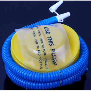 Bomba de aire de pedal Qusheng de 10 cm, de plástico amarillo, portátil, para colchón inflable - Product Image 5