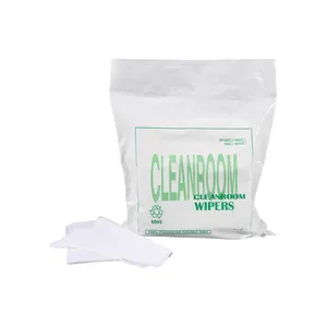 Laser Sealed 4x4 Inch Lint Free Polyester Industrial Cleanroom Wiper Cleaning Ink Jet Printers Cleanroom Wipes