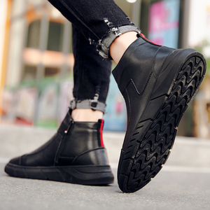 Botas de cuero genuino para hombre, zapatos con cremallera superior, informales, cómodos, impermeables, para caminar y conducir, nuevo estilo - Product Image 3