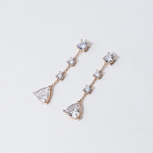 Pendientes de Diamantes de Oro Rosa de 18K MSE-875 de Messi Jewelry para Mujer - Product Image 4