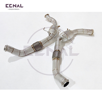 Tubo Delantero de Alto Rendimiento Ecnal para Porsche Panamera 976 2.9T 2024+, Acero Inoxidable de 1.5mm, Libre de CEL, con Protector Térmico