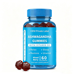 Gomitas de Ashwagandha y Hongos con Etiqueta Privada Personalizada, Suplemento Dietético para Mejorar la Calidad del Sueño y Apoyar la Memoria y la Concentración - Product Image 1