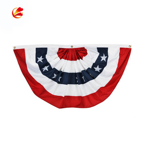 Bandera americana transfronteriza en forma de abanico, bandera colgante de estrellas y rayas, abanico plisado, bandera semicircular estilo falda, bandera de los Estados Unidos - Product Image 5