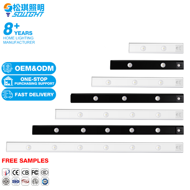 Energy-saving Indoor Home Children's Room Aluminum PVC Smart 3 Color Modes Stepless Dimming Eye Caring Led Cabinet Light