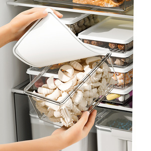 <b>Refrigerator</b> Food Storage <b>Containers</b> Rectangle Airtight Clip-On Lid For Fruits Vegetables Kitchen Use - Product Image 4