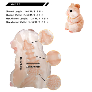 G6520 Fantasy Silicone Male <b>Masturbation</b> Sleeve Pocket Stroker Handheld Design with Raised Texture for Realistic Feeling - Product Image 6